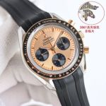 Omega Speedmaster 3861 Movement Chronograph Champagne Dial Men Watch